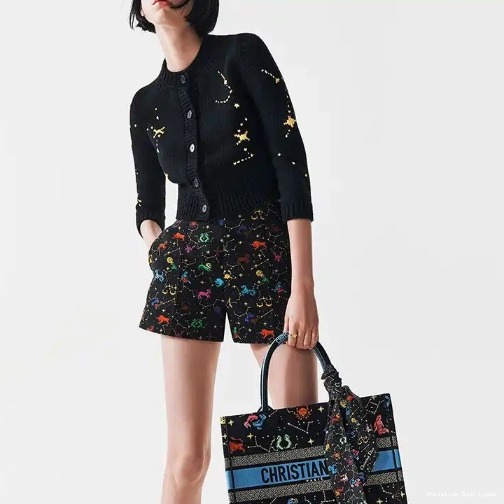 Cheap Black Motif Tote Canvas Pixel Zodiac Dior Book 0617 Luxury